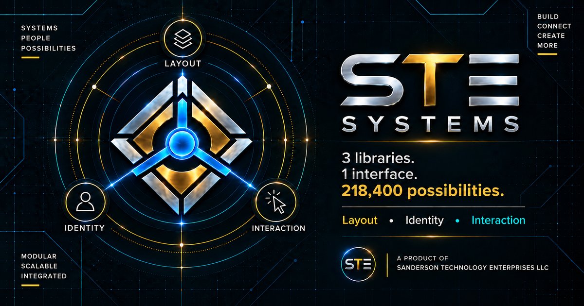 STE-Systems.com integrated design-system showcase